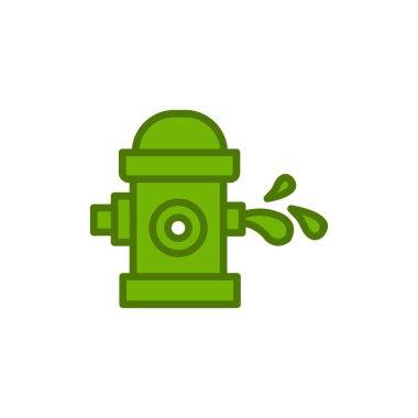 vektör illüstrasyonu, su damlalı sokak yangın musluğu simgesi 