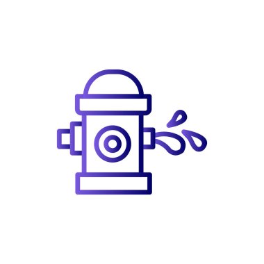 vektör illüstrasyonu, su damlalı sokak yangın musluğu simgesi 