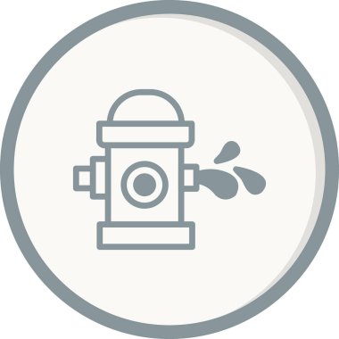 vektör illüstrasyonu, su damlalı sokak yangın musluğu simgesi 