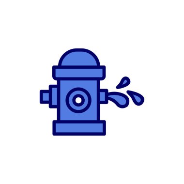 vektör illüstrasyonu, su damlalı sokak yangın musluğu simgesi 