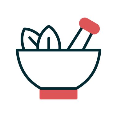 Havan topu ve tokmak ikonu. vektör illüstrasyonu 