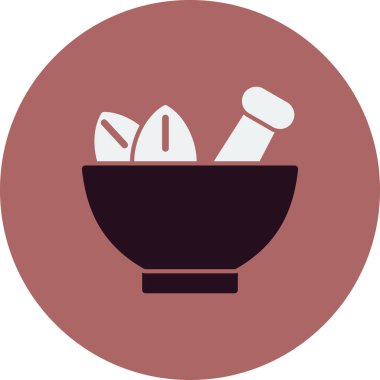 Havan topu ve tokmak ikonu. vektör illüstrasyonu 