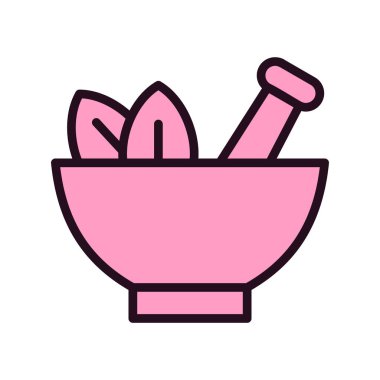 Havan topu ve tokmak ikonu. vektör illüstrasyonu 