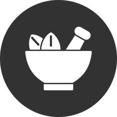 Havan topu ve tokmak ikonu. vektör illüstrasyonu 