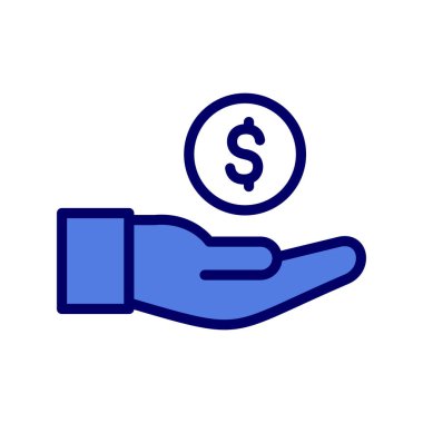 Dolar vektör ince çizgi simgesi