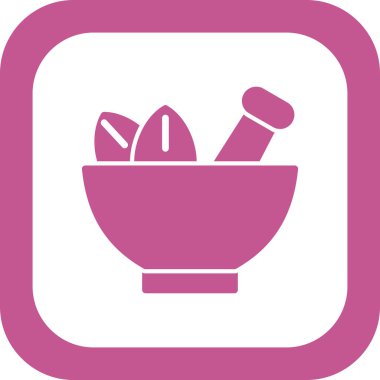 Havan topu ve tokmak ikonu. vektör illüstrasyonu 