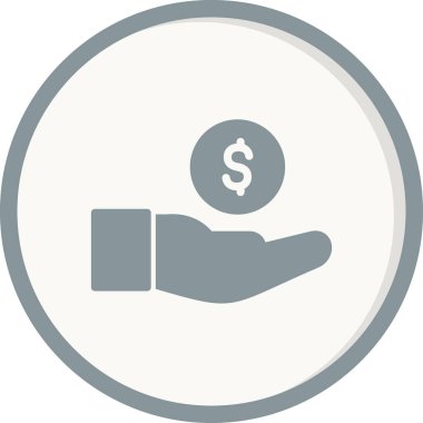 Gelir. Web simgesi basit illüstrasyon