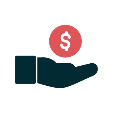 Gelir. Web simgesi basit illüstrasyon