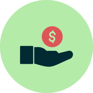 Gelir. Web simgesi basit illüstrasyon