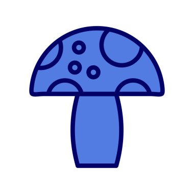 Mantar. Web simgesi basit illüstrasyon