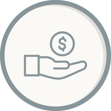 Gelir. Web simgesi basit illüstrasyon