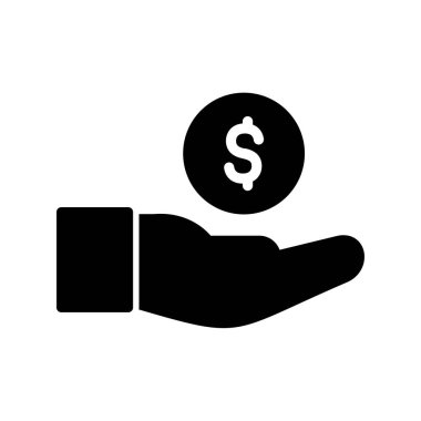 Gelir. Web simgesi basit illüstrasyon