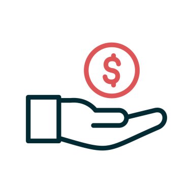 Gelir. Web simgesi basit illüstrasyon