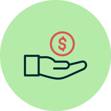 Gelir. Web simgesi basit illüstrasyon