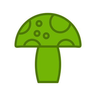 Mantar. Web simgesi basit illüstrasyon