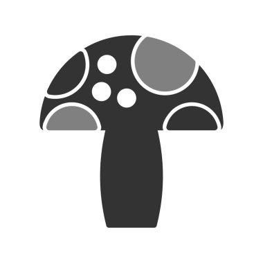 Mantar. Web simgesi basit illüstrasyon