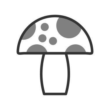 Mantar. Web simgesi basit illüstrasyon