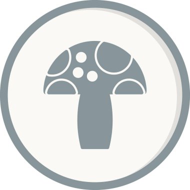 Mantar. Web simgesi basit illüstrasyon