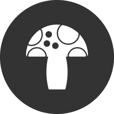 Mantar. Web simgesi basit illüstrasyon