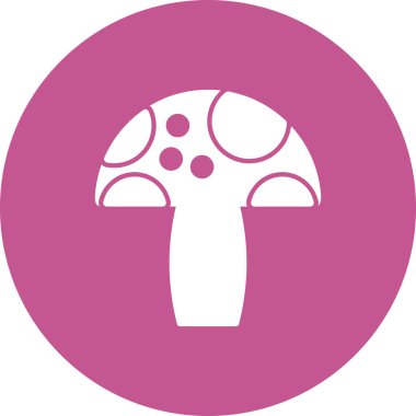 Mantar. Web simgesi basit illüstrasyon