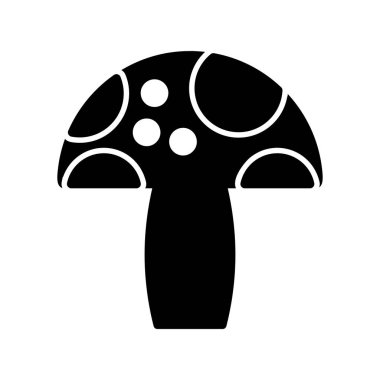 Mantar. Web simgesi basit illüstrasyon