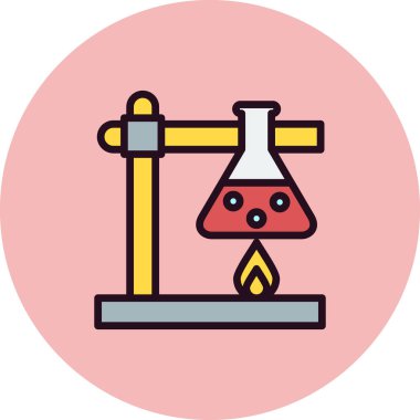 Laboratuvar Deney vektör simgesi modern basit ve temiz