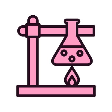 Laboratuvar Deney vektör simgesi modern basit ve temiz