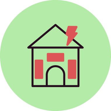 Doğal Afet, basit bir şekilde eşsiz vektör resmetme simgesi