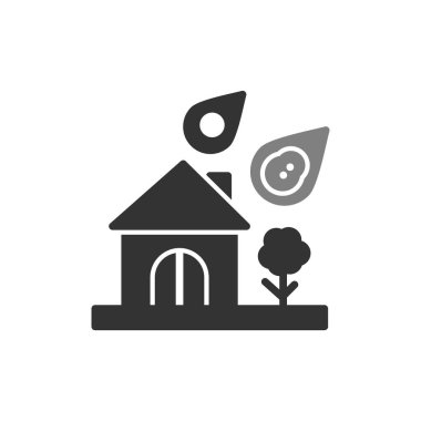 Doğal Afet, basit bir şekilde eşsiz vektör resmetme simgesi