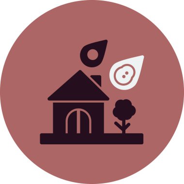 Doğal Afet, basit bir şekilde eşsiz vektör resmetme simgesi