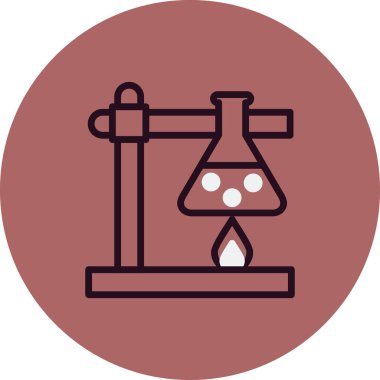 Laboratuvar Deney vektör simgesi modern basit ve temiz