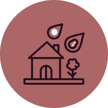 Doğal Afet, basit bir şekilde eşsiz vektör resmetme simgesi