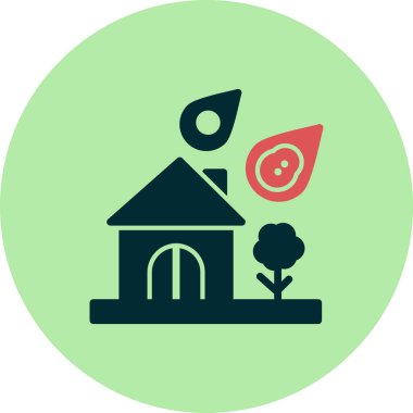 Doğal Afet, basit bir şekilde eşsiz vektör resmetme simgesi