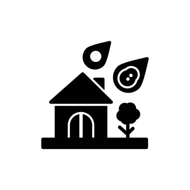 Doğal Afet, basit bir şekilde eşsiz vektör resmetme simgesi