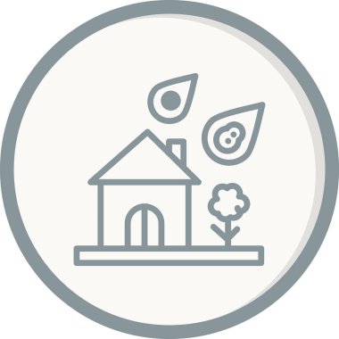 Doğal Afet, basit bir şekilde eşsiz vektör resmetme simgesi