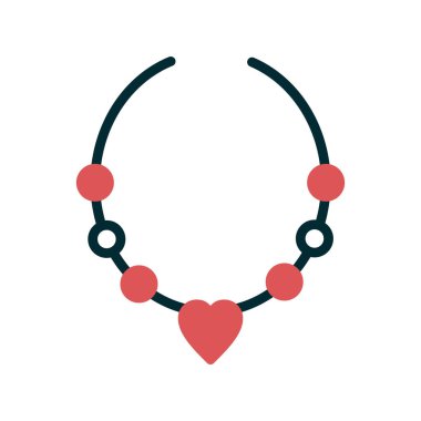 Web ve mobil uygulama tasarımınız için beyaz arkaplanda izole edilmiş simge vektörü, kolye logosu konsepti 