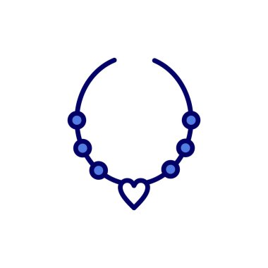 Web ve mobil uygulama tasarımınız için beyaz arkaplanda izole edilmiş simge vektörü, kolye logosu konsepti 