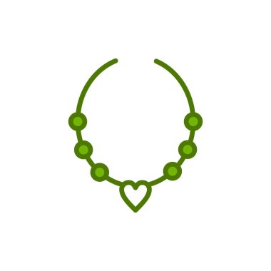 Web ve mobil uygulama tasarımınız için beyaz arkaplanda izole edilmiş simge vektörü, kolye logosu konsepti 