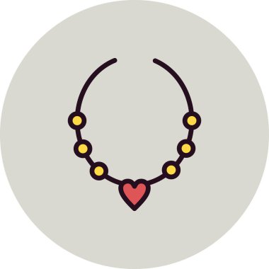 Web ve mobil uygulama tasarımınız için beyaz arkaplanda izole edilmiş simge vektörü, kolye logosu konsepti 