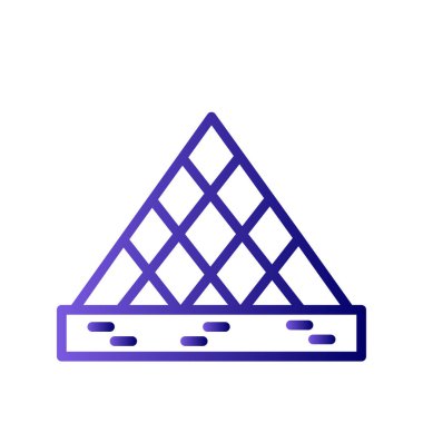 Louvre modern simgesinin vektör illüstrasyonu