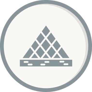 Piramit. Web simgesi basit tasarım