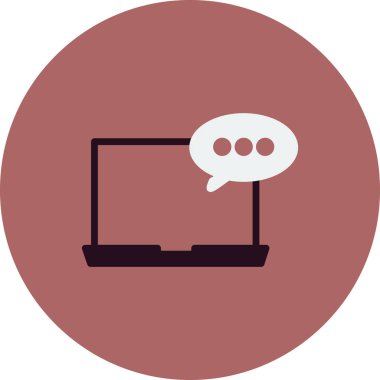 İleti ikonu vektör illüstrasyon tasarımı içeren dizüstü bilgisayar