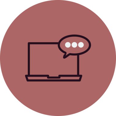 İleti ikonu vektör illüstrasyon tasarımı içeren dizüstü bilgisayar