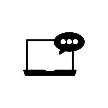 İleti ikonu vektör illüstrasyon tasarımı içeren dizüstü bilgisayar