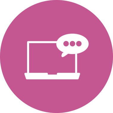 İleti ikonu vektör illüstrasyon tasarımı içeren dizüstü bilgisayar