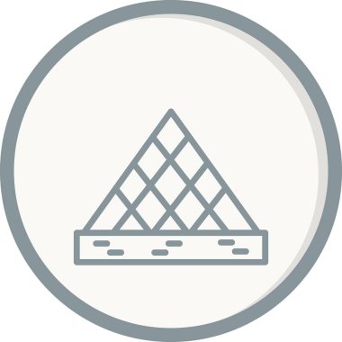 Piramit. Web simgesi basit illüstrasyon