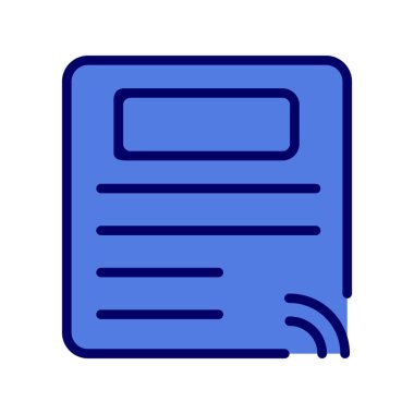 belge simgesi vektör illüstrasyonu