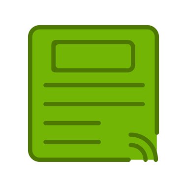 belge simgesi vektör illüstrasyonu