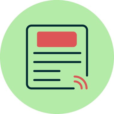 belge simgesi vektör illüstrasyonu