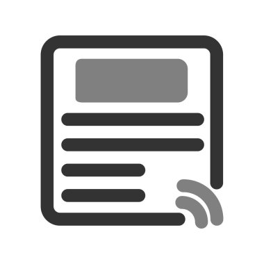 belge simgesi vektör illüstrasyonu